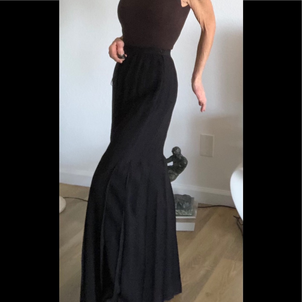 CHANEL Vintage Runway Pleated Stunning Maxi Skirt